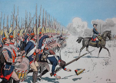 Hétéves háború, 1756 és 1763 között, Leutheni csata, 1757. december 4., porosz csapatok alkotó: Unknown artist