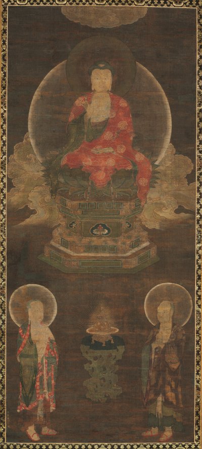 Shakyamuni Triád: Buddha, Mandzsusri és Samantabhadra (Buddha) közreműködésével alkotó: Unknown artist