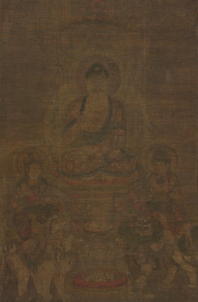 Shakyamuni Triad: Buddha Manjushri és Samantabhadra látogatja alkotó: Unknown artist