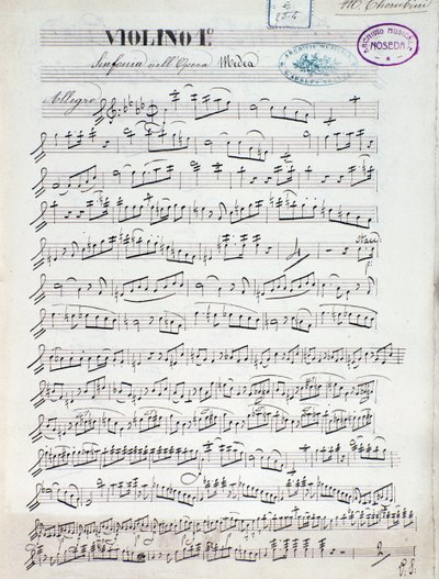 Kotta Médea első hegedűjére, Luigi Cherubini operája alkotó: Unknown artist