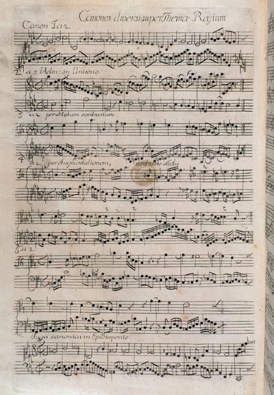 Canones diversi super thema regium kotta, Johann Sebastian Bach zenei kínálata (18. század) alkotó: Unknown artist