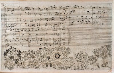 A fúga művészete, az 5. ellenpont vége, Johann Sebastian Bach kotta alkotó: Unknown artist