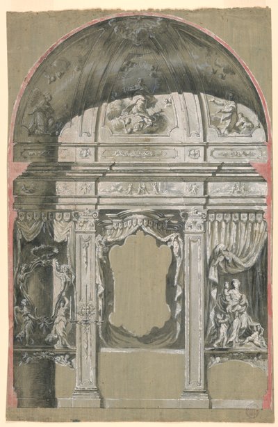 Oldalkápolna, a Szeretet, a Szűz és a szentek alakjaival alkotó: Unknown artist