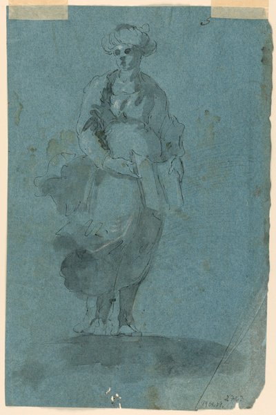 Vázlatok A) Szibila (?); B) Szent János igehirdetés alkotó: Unknown artist