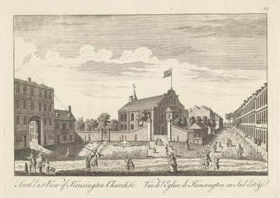 Délkeleti kilátás a Kensington-templomra alkotó: Unknown artist