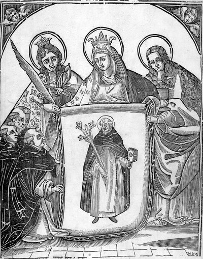 Aquinói Szent Tamás szentekkel körülvéve. alkotó: Unknown artist