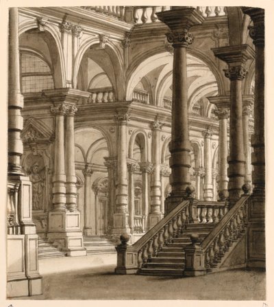 Színpadtervezés, torna lépcsőházzal alkotó: Unknown artist