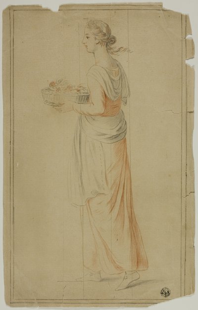 Állandó lány kezében kosár alkotó: Unknown artist
