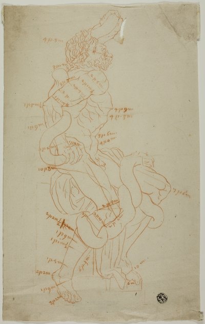 Tanulmány a Laocoon szobrászat után alkotó: Unknown artist