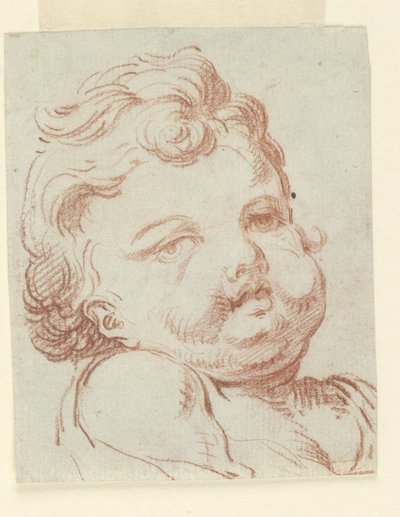 Tanulmány a gyermek fejéről alkotó: Unknown artist