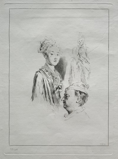 Tanulmány a fejekről alkotó: Unknown artist