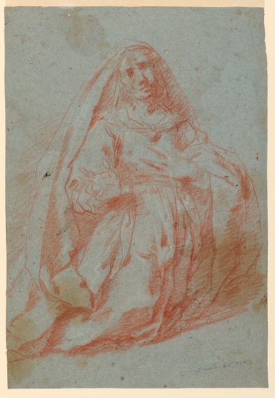Tanulmány egy gyászoló nőről alkotó: Unknown artist