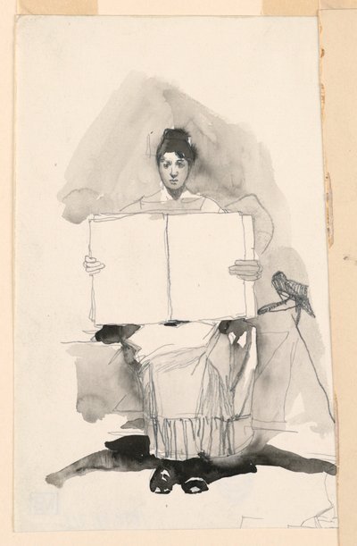 Tanulmány egy fiatal nőről alkotó: Unknown artist