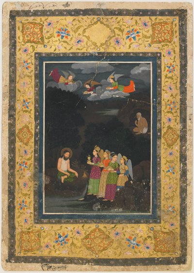 Ibrahim Ibn Adham szultán tömeges Angyalok látogatták meg alkotó: Unknown artist
