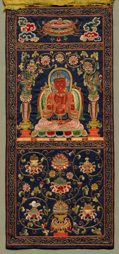 Thangka a hetedik bódhiszattvával alkotó: Unknown artist