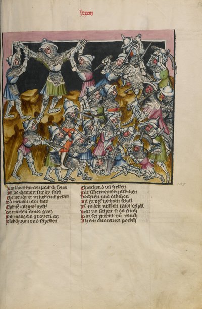 Az amálekiták elleni csata; Mózes felemeli karját imádságra alkotó: Unknown artist