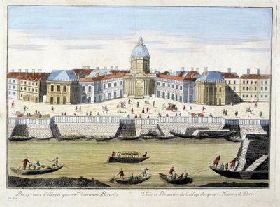 Das College der vier Nationen - Gravur von Unknown artist