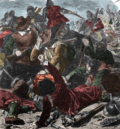 A francia lefoglalás Milánó - Milánó székhelye 1499 - Színes metszet alkotó: Unknown artist
