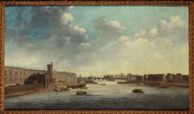 A Grande Galerie du Louvre, a Porte Neuve, a Pont-Neuf, a Cité, a Tour de Nesle és a Quai Malaquais, 1640 körül, 1635 és 1645 között (olaj, vászon) alkotó: Unknown artist