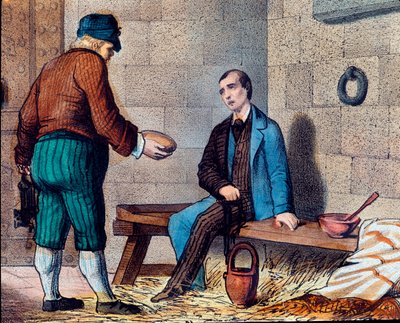 Az olasz hazafi, Silvio Pellico (1798-1854) karbonarianizmussal (carbonari) vádol, és bezárja Spielberg (Spilberk) erődjét a 19. századi morvaországi litográfiába. alkotó: Unknown artist