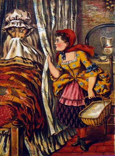 A Piroska. Charles Perrault meséje (1697). Névtelen illusztráció alkotó: Unknown artist