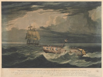 A Frances Mary melankolikus hajótörése St Johnsból... Őfelsége Szőke fregattjának 1826. március 7-én történt felbukkanása... alkotó: Unknown artist