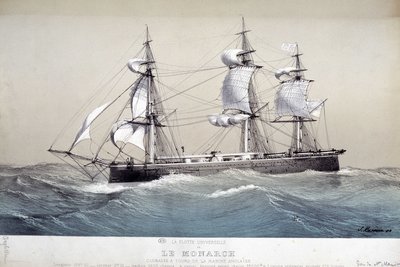 A Monarch, angol flotta, 1850 körül alkotó: Unknown artist