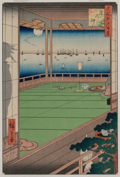 A Holdnéző hegyfok, a Száz kilátás az Edo híres helyeiről című sorozatból alkotó: Unknown artist