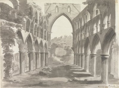 A Rievaulx Abbey hajója, Yorkshire alkotó: Unknown artist