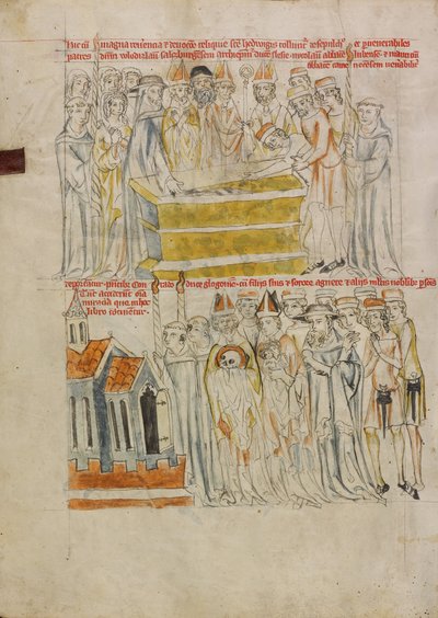 Szent Hedvig sírjának megnyitása; Szent Hedvig ereklyéinek fordítása alkotó: Unknown artist