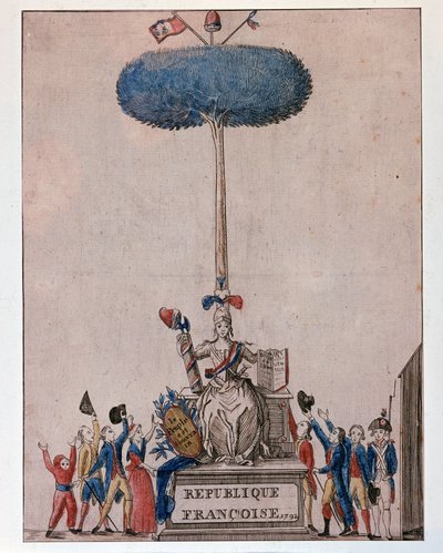 A nép szuverén – a Francia Köztársaság allegóriája és a Szabadság fája alkotó: Unknown artist