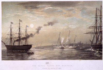 A királyi jacht Margate-nél: Angliai királyi jacht, 1863 márciusának egyik éjszakája. alkotó: Unknown artist