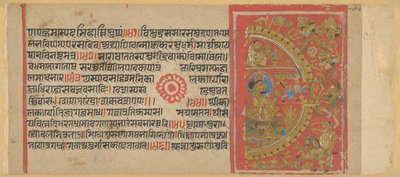 Ujjain ostroma és a mágikus szamár megölése, a Kalakacharyakatha egy példányából. alkotó: Unknown artist