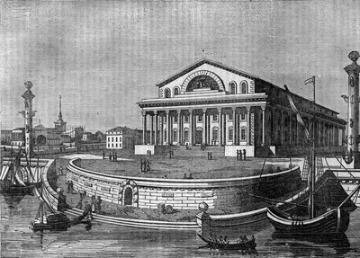 A szentpétervári (St. Petersburg) tőzsde Oroszországban 1836-ban. alkotó: Unknown artist