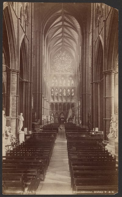 A kereszthajó, északról, Westminster apátság alkotó: Unknown artist