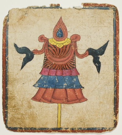 A győzelmi zászló (Dhwaja), egy beavatási kártyakészletből (Tsakali) alkotó: Unknown artist
