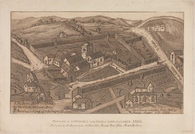 Clerkenwell falu Erzsébet királynő uralkodása idején, 1560 alkotó: Unknown artist