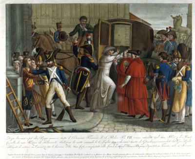 Pius (1742-1823) letartóztatása Savonában 1809-ben. alkotó: Unknown artist