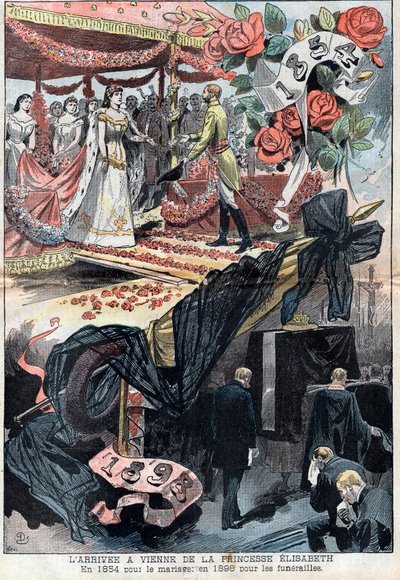 Elisabeth de Wittelsbach érkezése Bécsbe alkotó: Unknown artist