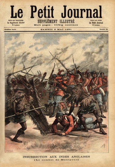 A manipuri (vagy manipuri) (India északkeleti részének) csata 1891. április 24. és 26. között, ahol a brit gyarmati erők és Maharajah Kullachandra Singh lázadói (1934-ben halt meg száműzetésben), 1890 óta trónon bántalmazták testvérét, Surchandrát. Singh ( alkotó: Unknown artist