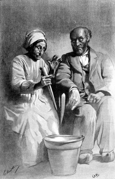 A tükröződő kép varázsa - litográfia, 19. század vége alkotó: Unknown artist