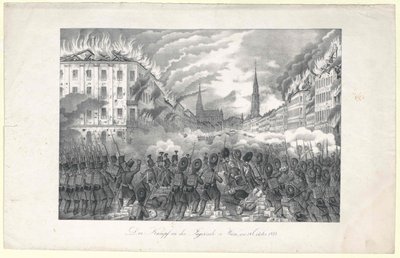 A harc a Jaegerzeile-ben Bécsig alkotó: Unknown artist