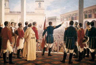 Peru függetlenségének kikiáltása alkotó: Unknown artist