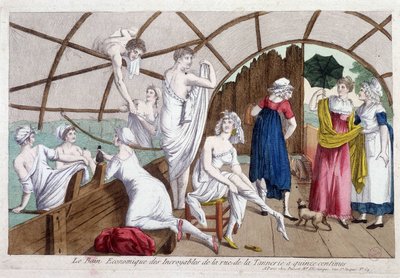 A hihetetlen gazdasági fürdő (15 cent), rue de la tannerie, 19. század eleje, Carnavalet. alkotó: Unknown artist