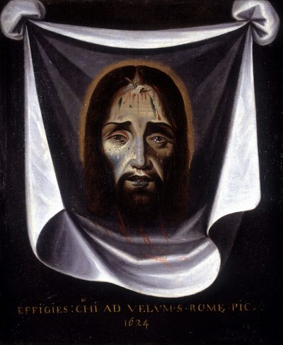 Krisztus képmása a római Szent Sylvestre templomban őrzött vászonról festve alkotó: Unknown artist