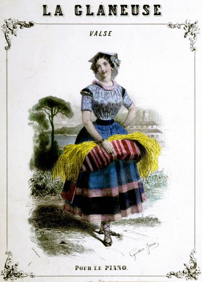 A gleaneuse, keringő zongorára. alkotó: Unknown artist