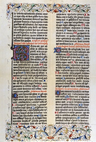 Gutenberg latin Bibliája 42 sorral – 1455. alkotó: Unknown artist