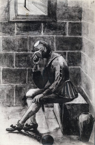 A vasmaszkos államfogolyt a Szent Margarita-sziget börtönébe internálták. alkotó: Unknown artist
