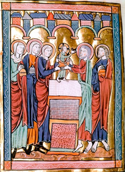 A miniatűr templom bemutatója a „Liber Psalmorum Cum Calendario” vagy a „Psaltier à l
