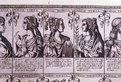 A szibillák: líbiai, delfi, kumai (metszet) alkotó: Unknown artist